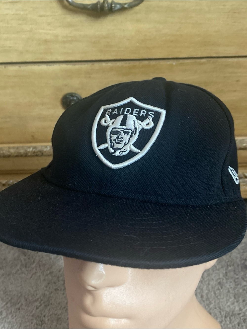NFL Oakland Raiders 59fifty Black Embroidered new era Logo Fitted Hat